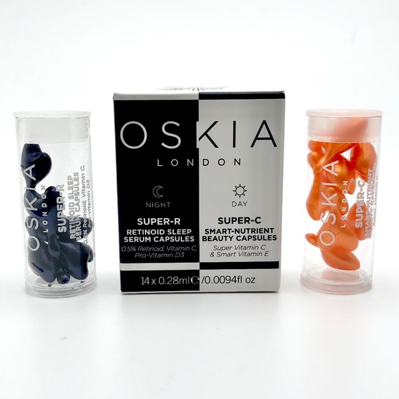 OSKIA  Super-C & Super-R Duo 14 Caps Vitamin C & Retinol Beauty Sleep NEW BOX - Picture 1 of 4